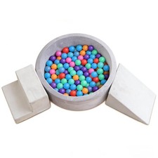 35.4" Baby Ball Pit for Toddlers with Foam Climbing Blocks, 3-Piece Climbing ...