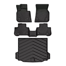 Floor Mats + Cargo Liner for 2018- 2024 BMW X3 All Weather Anti-Slip TPE Rubber
