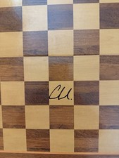 Gukesh Dommaraju signed autograph Chess Board Full Size Grandmaster Beck...