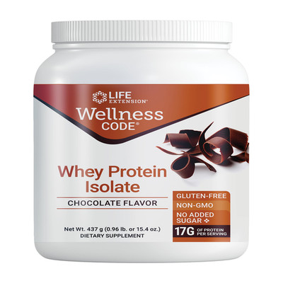Life Extension Wellness Code Whey Protein Isolate Chocolate Protein And