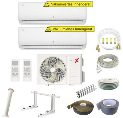 ArctX Multisplit ECO 2x 2,5 AX09ECO-M 2,5 kW + 2ARX41A1 mit Quick Connect Set