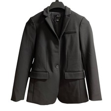 J Crew Regent Blazer Womens 0 Black Classic Career Capsule Preppy Minimalist