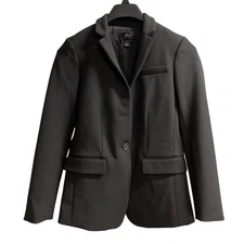 J Crew Regent Blazer Womens 0 Black Classic Career Capsule Preppy Minimalist