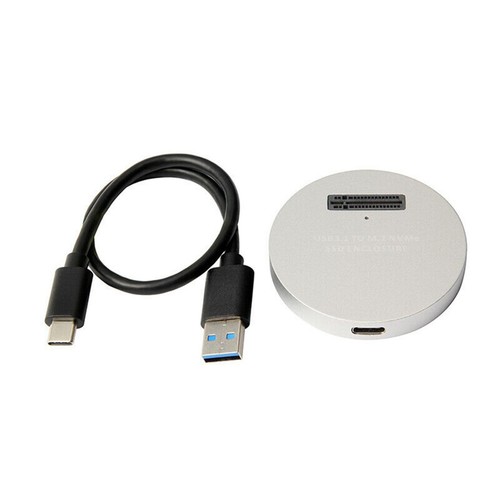 Silver USB3.1 Type C To PCI-E SSD M.2 NVME Enclosure External Reader Converter u - Afbeelding 5 van 7
