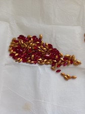 Preciosa 8x4mm Ruby Navette Glass Stones.  Foiled. Unused. 50pc