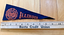 Vintage University of Illinois felt banner