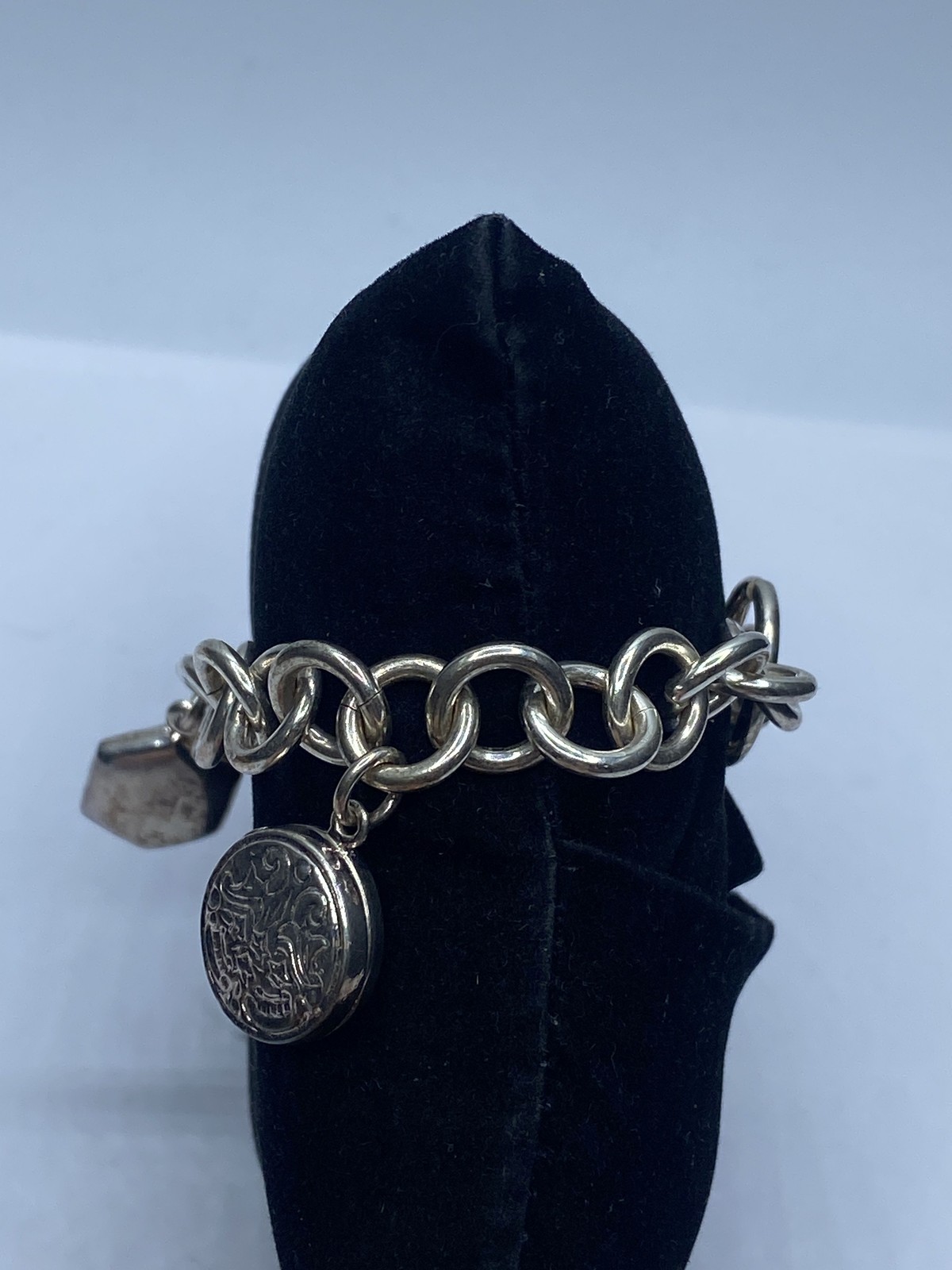 Sterling Silver Multi Charm Lockett Toggle Bracel… - image 2