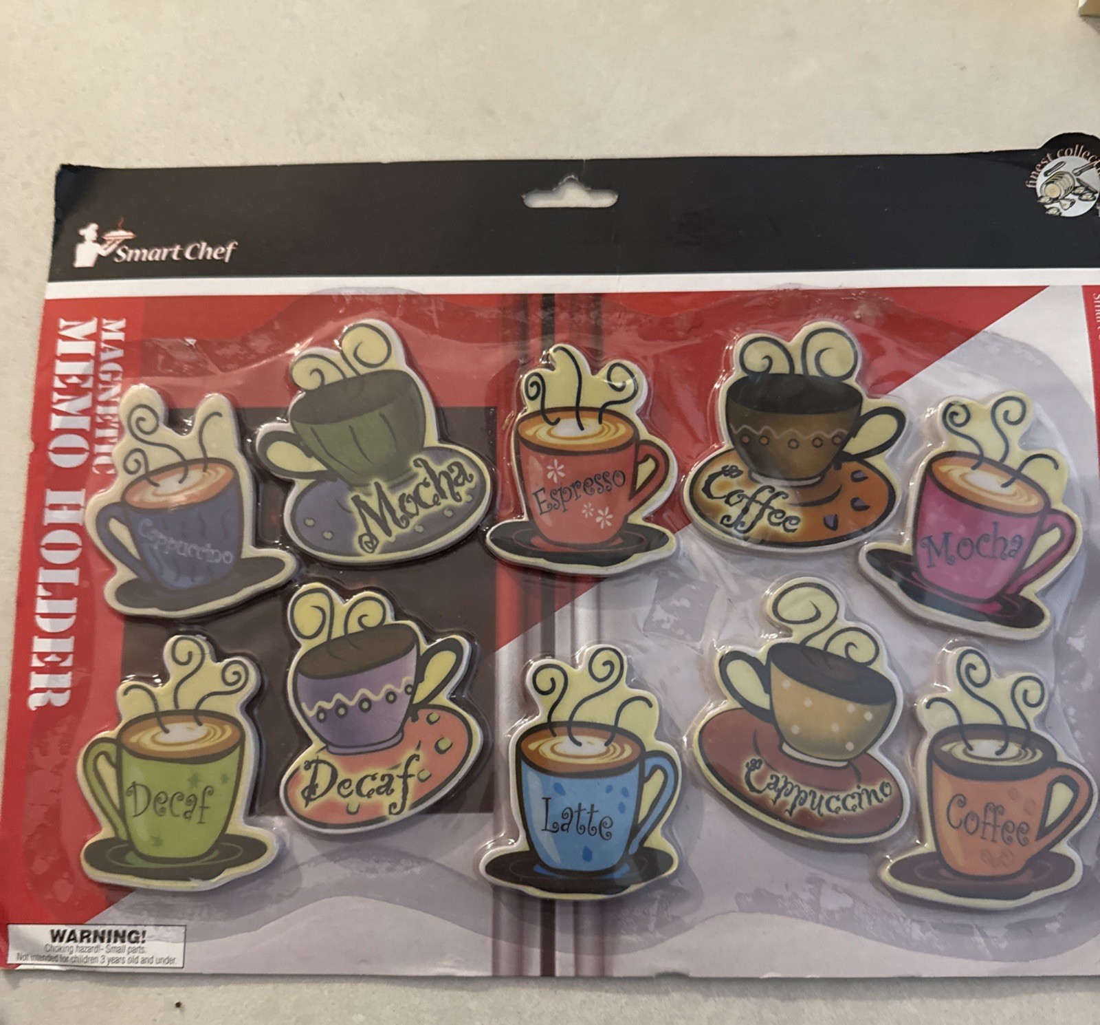 Refrigerator Magnets Coffee Cup Mocha Cappuccino Decaf Fridge Vintage Sealed