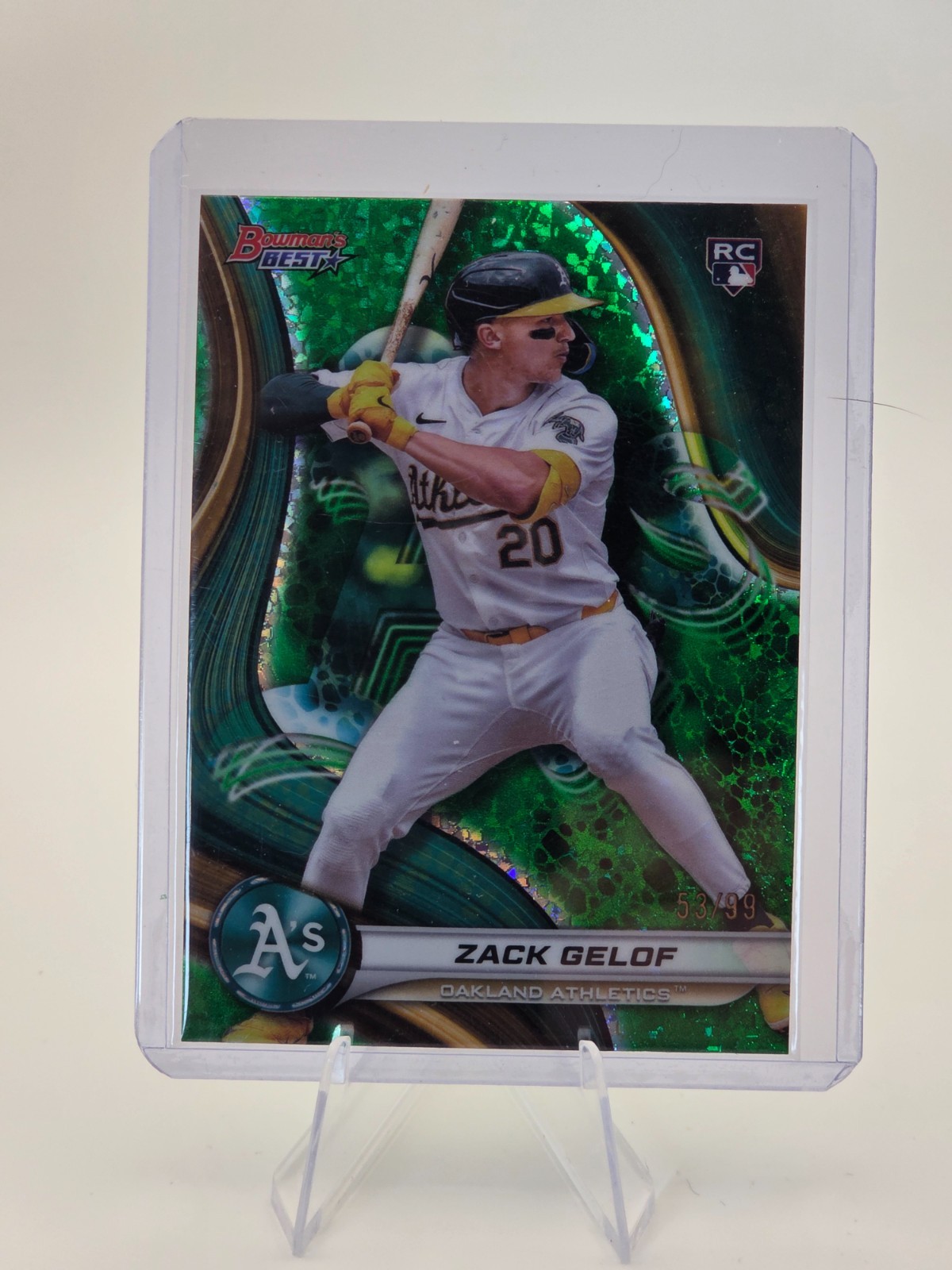 2024 Bowman's Best - Zack Gelof #46 Green Refractor /99 (RC) - Athletics