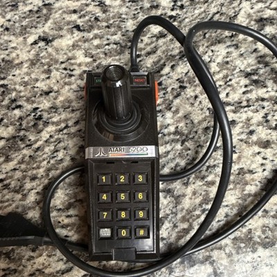 Atari 5200 Joystick Controller Black Wired Keypad Start/Pause/Reset Plastic
