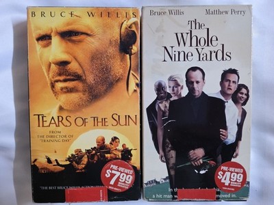 Tears Of The Sun, The Whole Nine Yards VHS Lot Bruce Willis Blockbuster Tested+