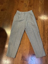 Women  s LEE CASUALS Vintage Houndstooth Slim Tapered Pants Size 14 Med