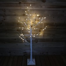 Image of Factory Seconds: 1.5m (5ft) Christmas Lit Birch Tree with 64 Warm White LEDs
