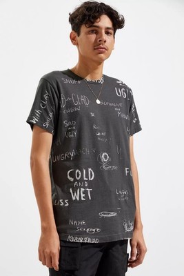 Urban Outfitters Medium Tee T Shirt Kurt Cobain Kurt Was Here Doodle