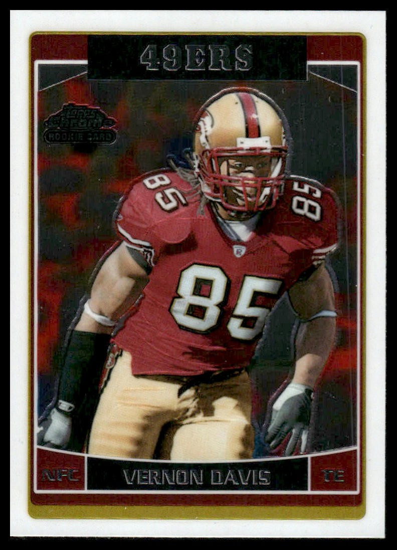 Vernon Davis Rookie RC 2006 Topps Chrome #234 San Francisco 49ers