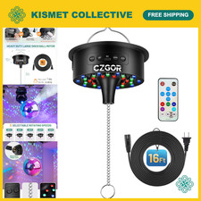 Rotating Disco Ball Motor with Light - Adjustable Speed 0-15 RPM for Parties