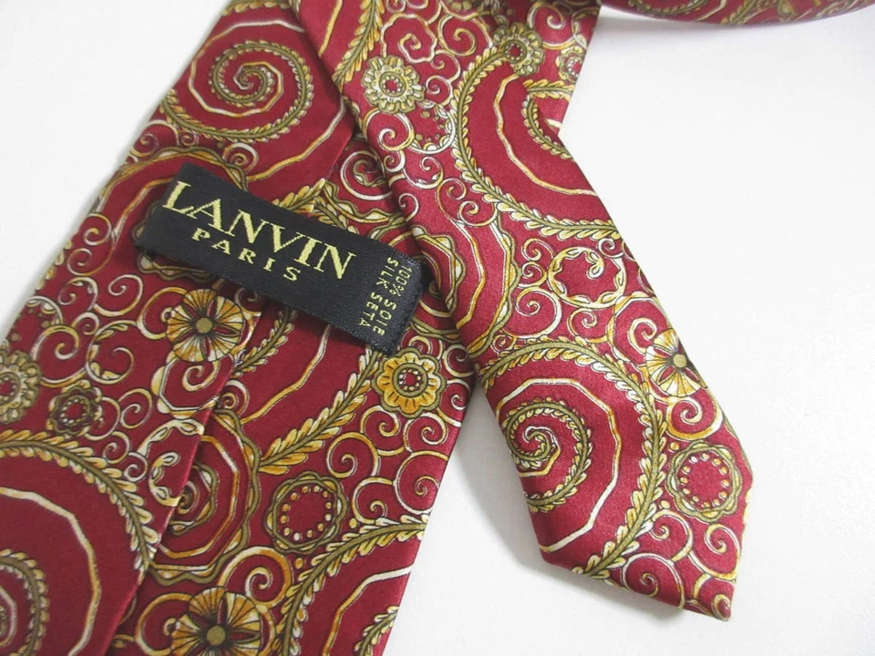 Corbata de lujo LANVIN para hombre unisex TODA SEDA 100 multicolor preciosa L322 Foto 3 de 3