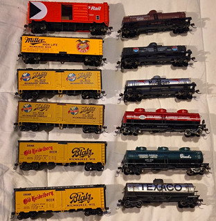 HO Scale 1:87 10pc Mixed Lot Pennsylvania Freight Cars Box Car Tank Car