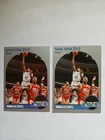 1990 NBA Hoops Sam Vincent #223 (2 Cards) shows Michael Jordan #12