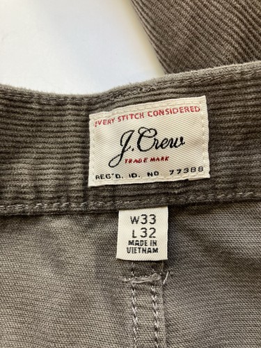 J. Crew 770 Jeans Uomo 33x32 Lavaggio Scuro Denim Giapponese Nero 100% Cotone - Foto 5 di 9