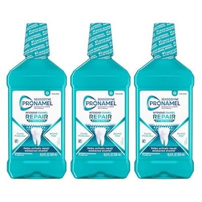 Sensodyne Pronamel Intensive Enamel Repair Mouthwash Extra Fresh 16.9oz 3 Pack