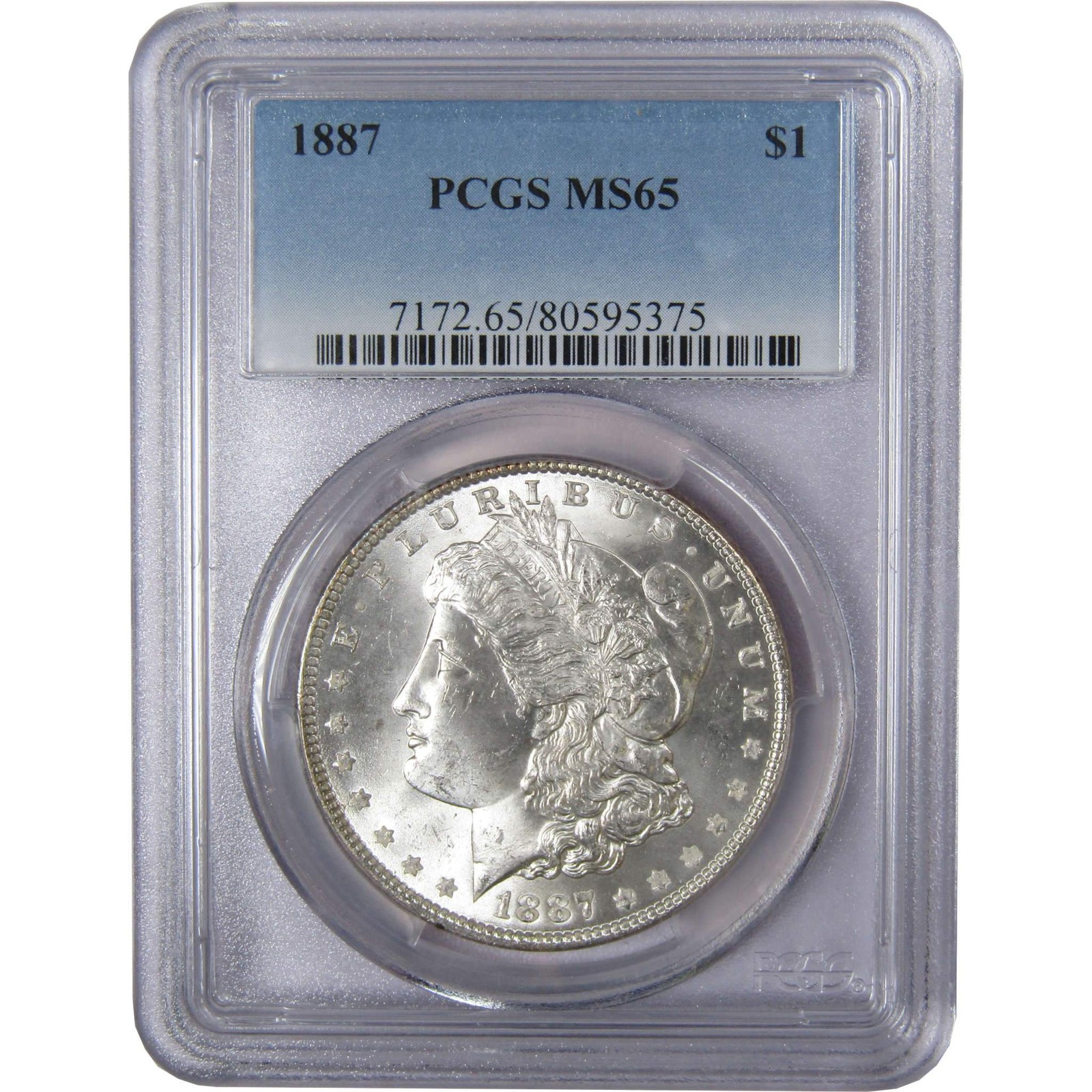 1887 Morgan Dollar MS 65 PCGS Silver Uncirculated $1 Coin