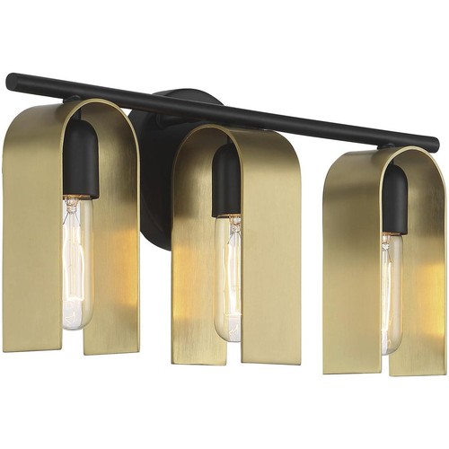 Designers Fountain D263M-3B-MB U Turn Bathroom Vanity Light Matte Black - Picture 2 of 4