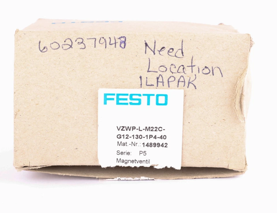 Festo VZWP-L-M22C- G12-130-1P4-40 Solenoid Valve, 2-Way, 120VAC, G1/2 BSPP - Image 3 of 4