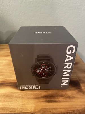 Garmin Fenix 5S Plus Sapphire Multisport GPS Smart Watch Black with Black Band