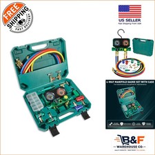 Ac Recharge Kit 4-way Manifold Gauge With Maximum Versatility For Technicians Ac Recharge Kit 4-way Manifold Gauge With Maximum Versatility For Technicians