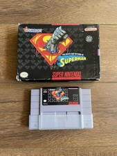 Death and Return of Superman Super Nintendo Video Game CART+BOX Sunsoft 1994