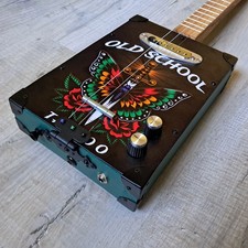cigar box guitar C B G 3 Cordes  Électro-acoustique