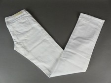 EDC Five Damen Jeans Gr. 34 long W28 L34 Slim Bootcut Baumwolle Weiß Neu (MY)