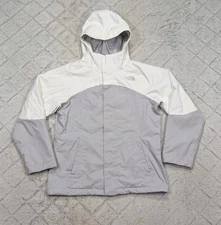 The North Face Jacket Girls L 14/16 White Gray Mountain View Waterproof Hooded