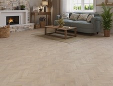 Grey Oak Brushed & Lacquered Classic Parquet Flooring Herringbone Engineered Oak