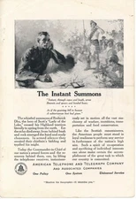 Magazine Ad - 1917 - AT&T / Bell System - Instant Summons - World War I