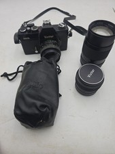 Vivitar 220/SL Film 35mm SLR Including Wide Angle and Telephoto Lenses Untested