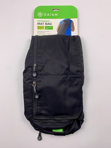 NEU Gaiam Performance Yogamatte Tasche durchgehender Reißverschluss schnelltrocknend Nylon verstellbarer Riemen