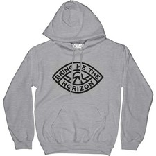 Men's Bring Me The Horizon Eye Hooded Sweatshirt X-Large Grey