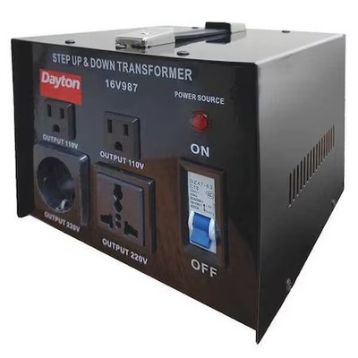 Dayton 16V987 Step Up/Step Down Voltage Converter, 110V Ac To 220V Ac, 220V Ac