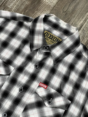 Dixxon Shirt Men s Medium Plaid Form and Function Short Sleeve Bamboo Polyester
