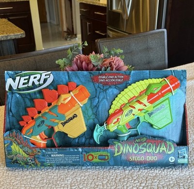 Nerf Dinosquad Stego-Duo Double Dino Action 8 years Blasters 10 Darts
