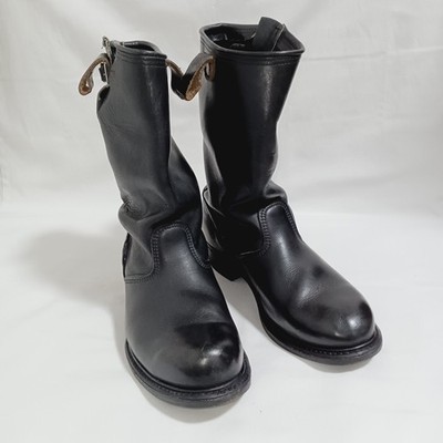Carolina Mens Biker Boot Size 10 Black Leather Made In USA Carolina Mens Biker Boot Size 10 Black Leather Made In USA  main image 3