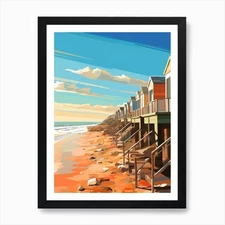 Abstract Illustration Of Southwold  Framed Wall Art Poster Canvas Print Picture