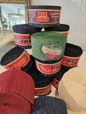 RARE Antique Vintage 1950s Lot Crape Paper Rolls Big Bulk Collection