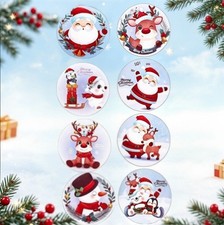 40 pieces 1 Inch Jolly Santa Winter Christmas Decorate Stickers Envelope Seals