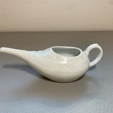Vintage Antique Medical White Porcelain INVALID FEEDER / Hospital Infant Feeder