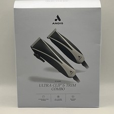 Andis PM-10 Ultra Clip & Trim Combo 15-Piece Kit, Stainless Steel, Whisper Quiet