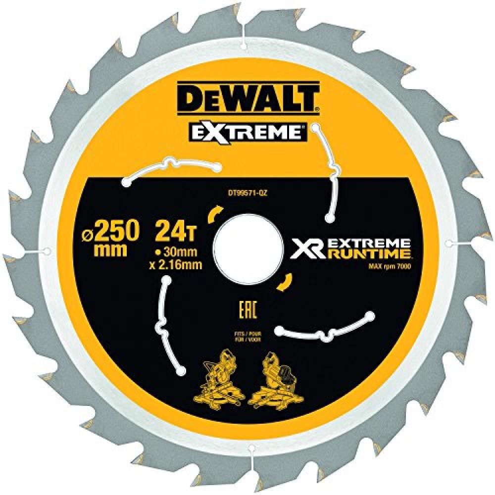 (TG. Large) DeWalt, DT99571, QZ, Hojas para Sierra Circular Estacionaria XR EXTR