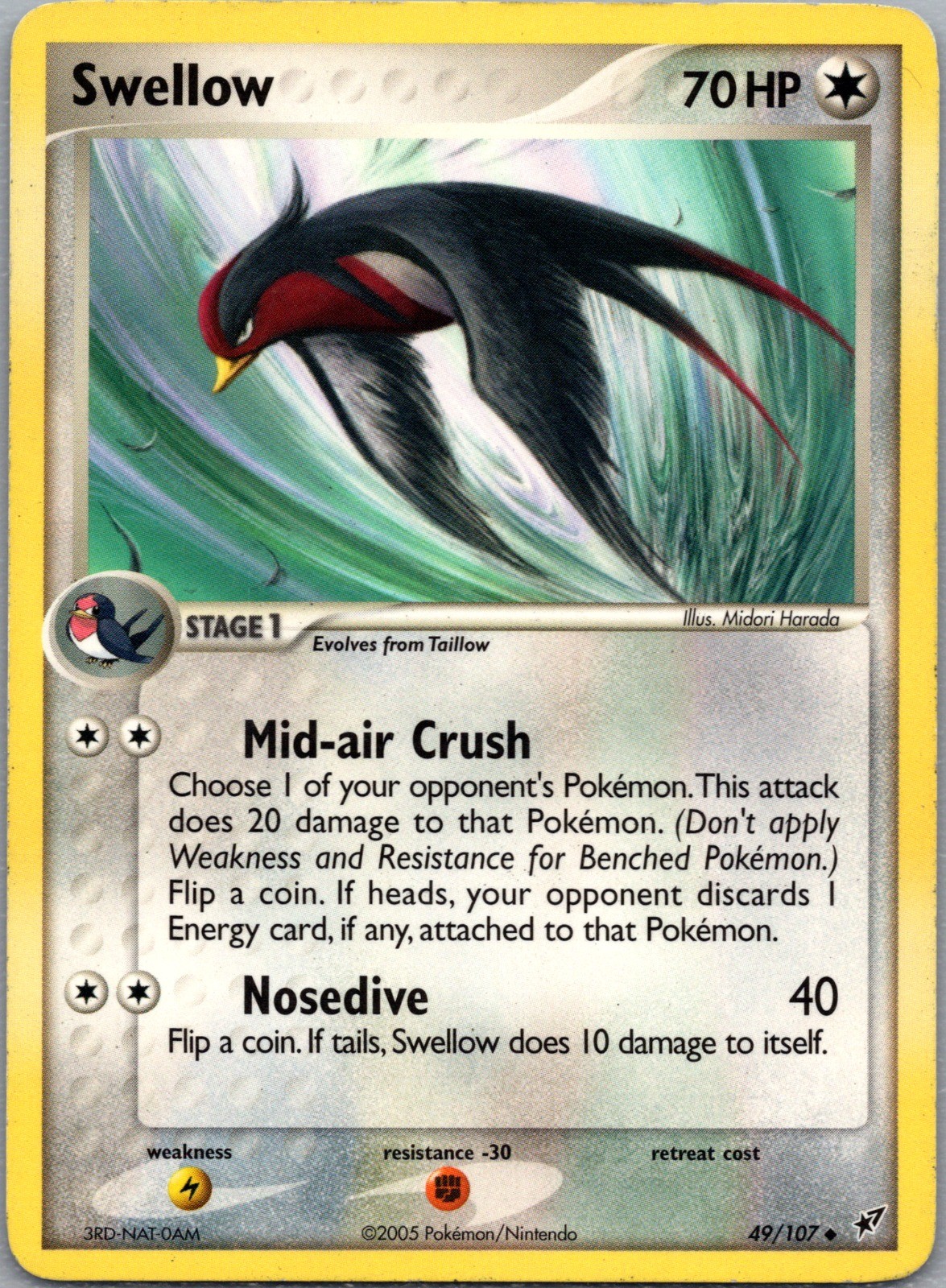 Swellow Uncommon Deoxys 49/107 LP
